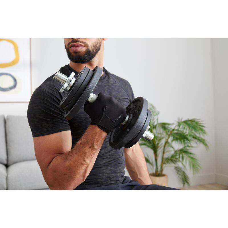 Gants musculation core & weight training fitness mad vert et noir - modèle  mixte - Lepape Pro