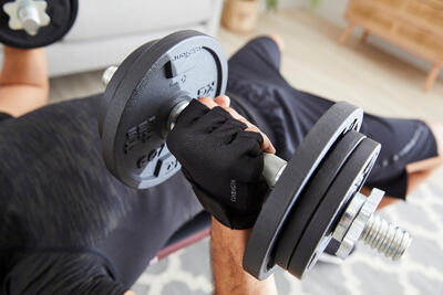 GANTS MUSCULATION 100 NOIR