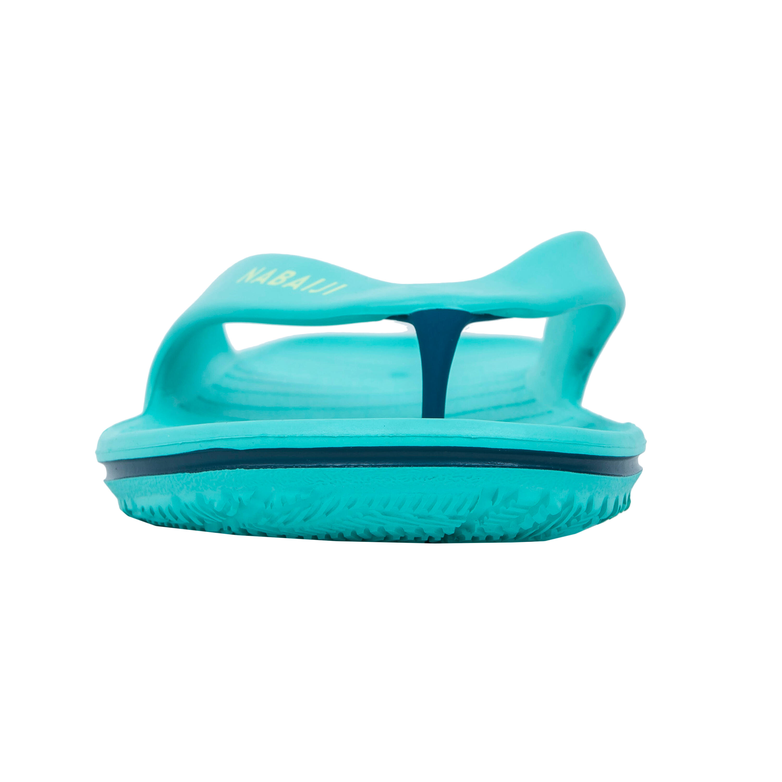 Women's Poolside Flip-Flops Tonga 500 Turquoise Blue 5/6