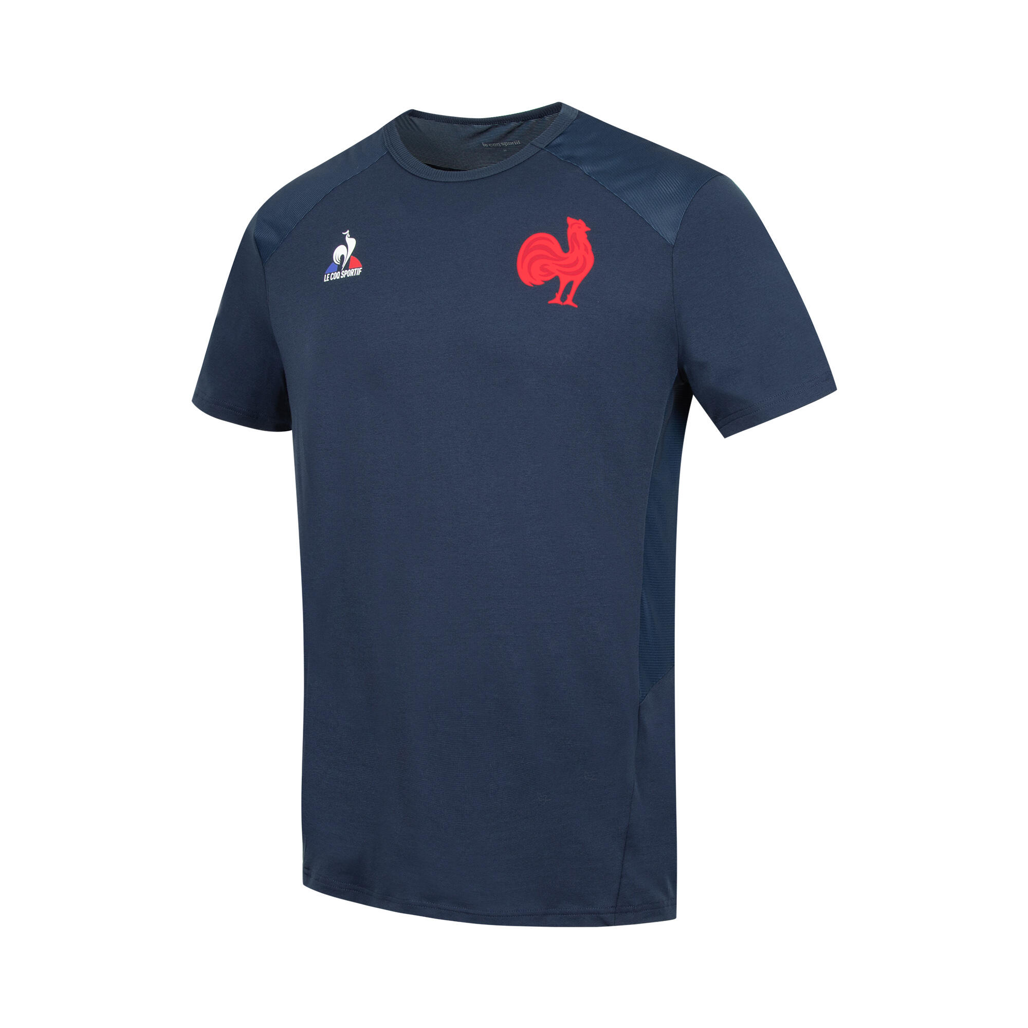 Maillot Manches Courtes de Rugby Enfant - PERF TEE FFR JUNIOR 21/22 Bleu Marine 4/4
