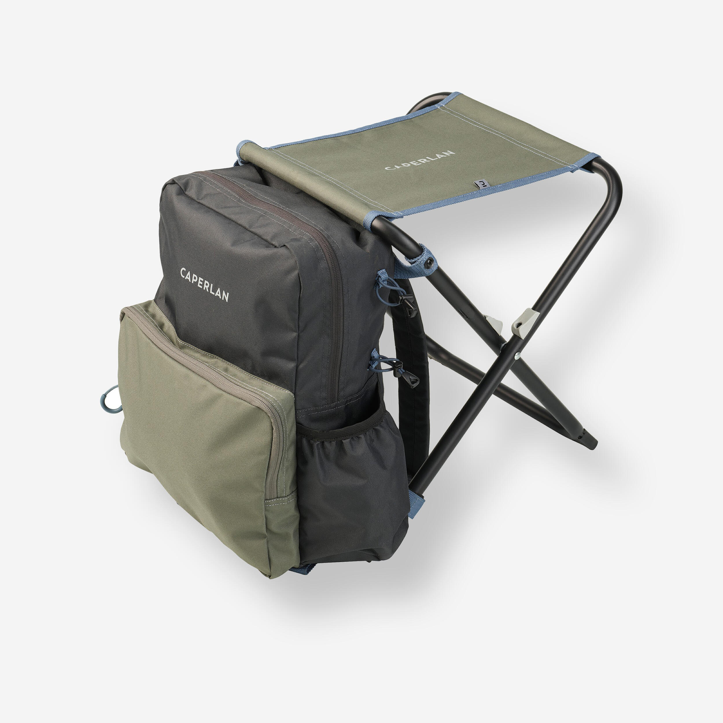 Fishing seat outlet rucksack