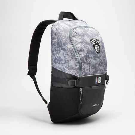 Basketball Backpack 25 L NBA 500 - Grey/Brooklyn Nets