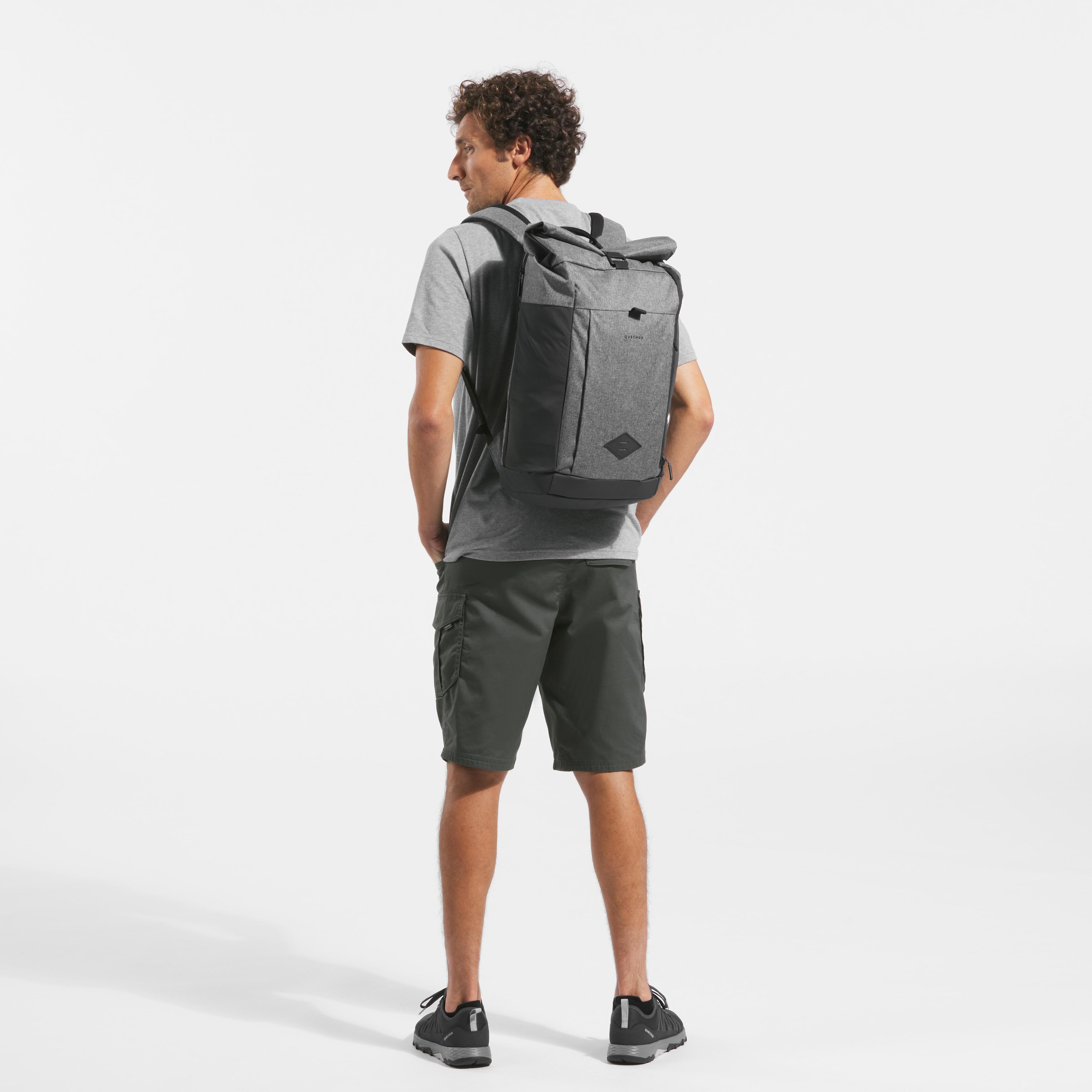 Рюкзак походный 23 л серый NH ESCAPE 500 ROLLTOP Quechua — купить в  интернет-магазине decathlon.ru