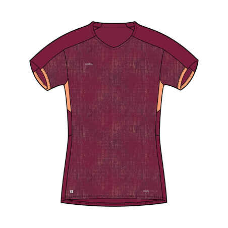 Moteriški futbolo marškinėliai „VRO+“, purpuriniai