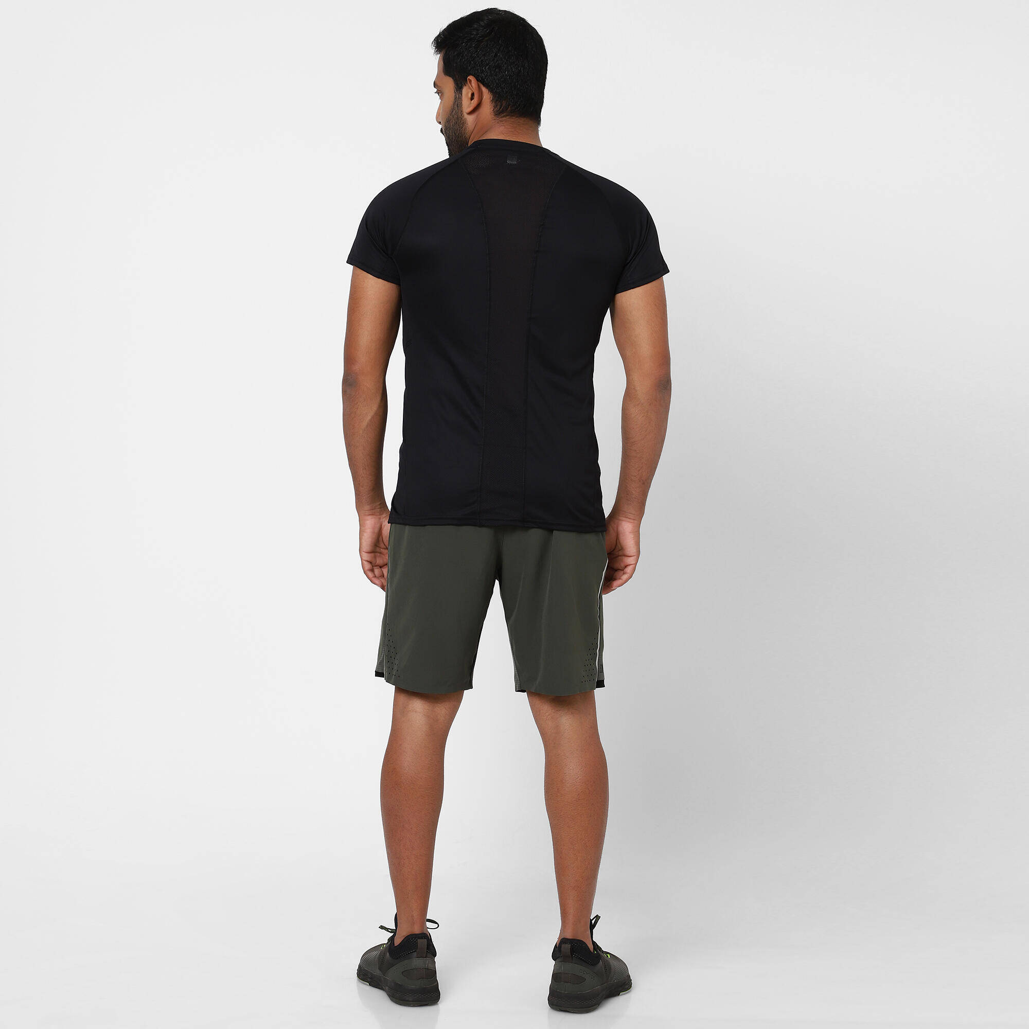 Men Recycled Polyester Gym T-Shirt - Black Print -  5