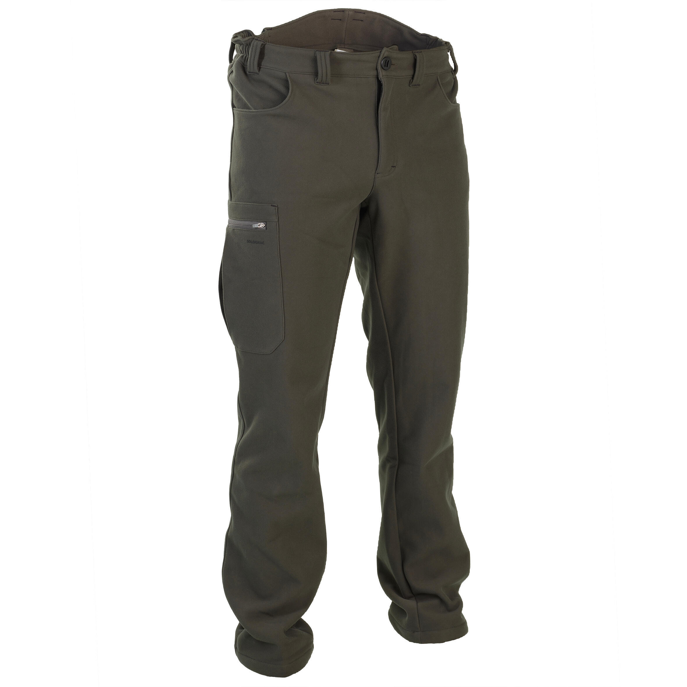 SOLOGNAC Country Sport Warm Silent Fleece Trousers 100 - Green