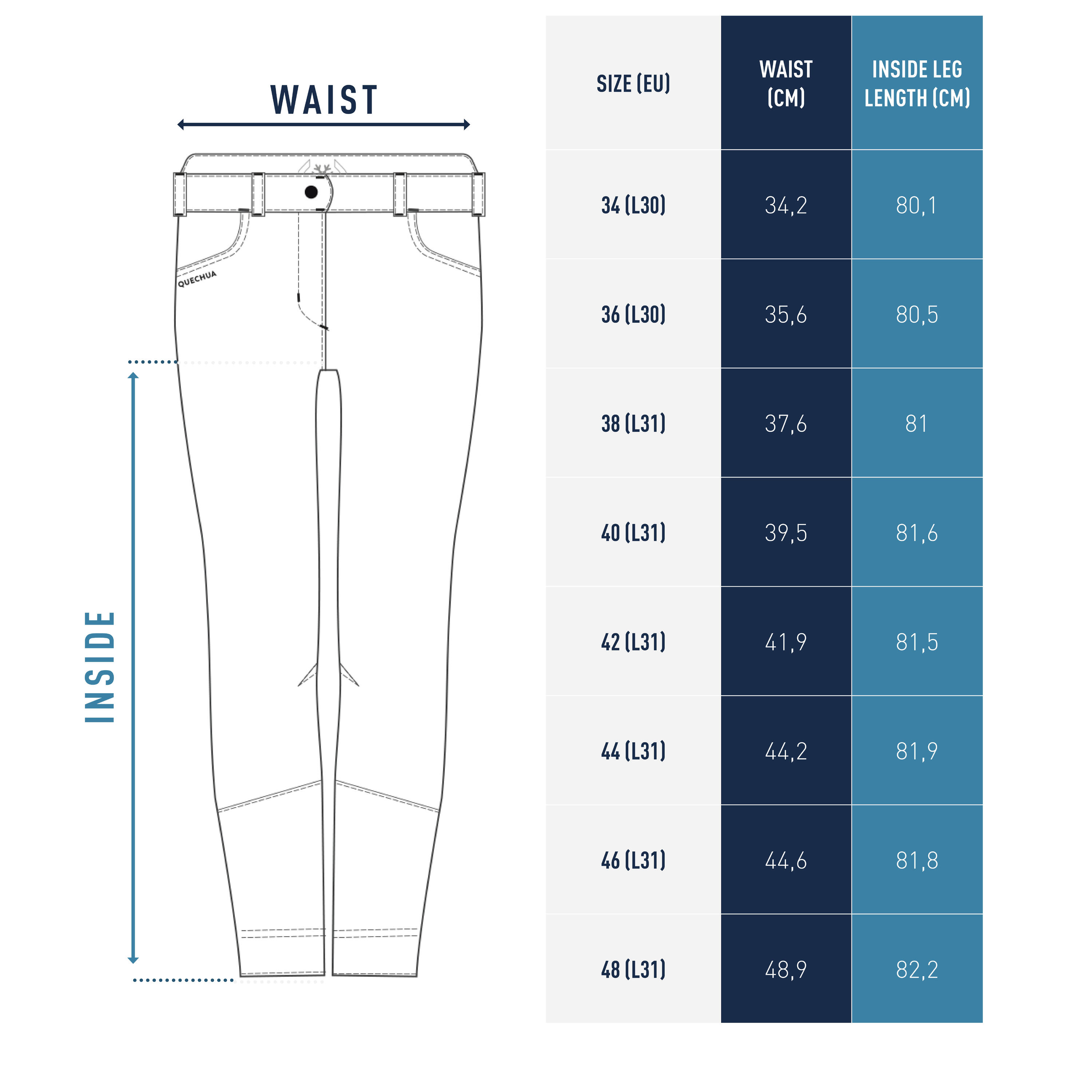 Spodnie turystyczne damskie Quechua SH100 U-Warm  3/9