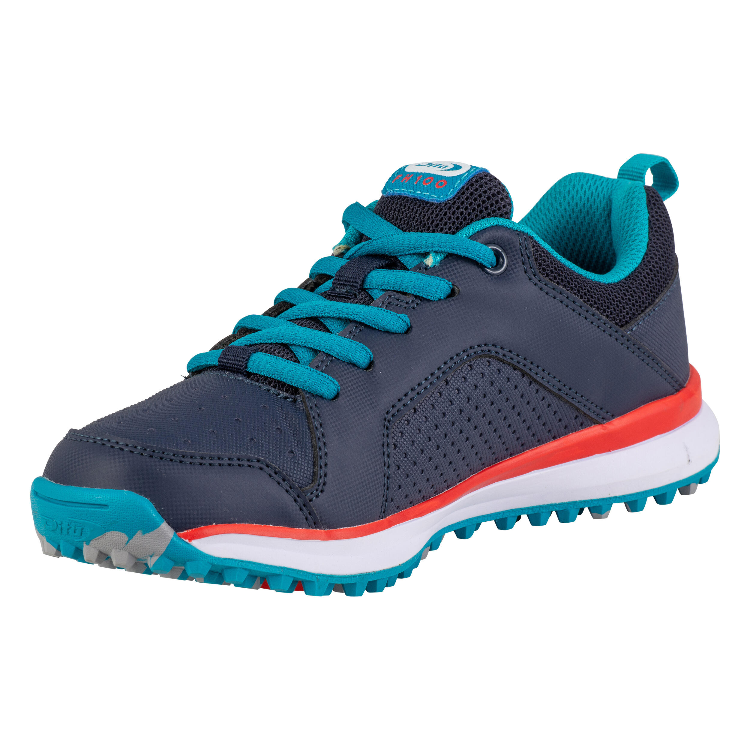 Kids' Low to Moderate-Intensity Field Hockey Shoes DT100 JR - Blue 3/7