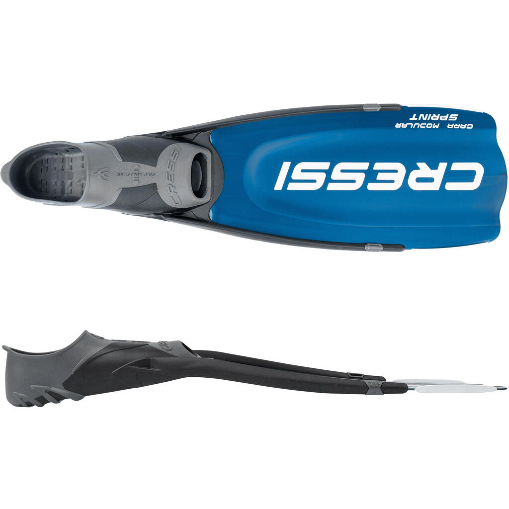 Tauchflossen Freediving - Cressi Gara Modular Sprint blau