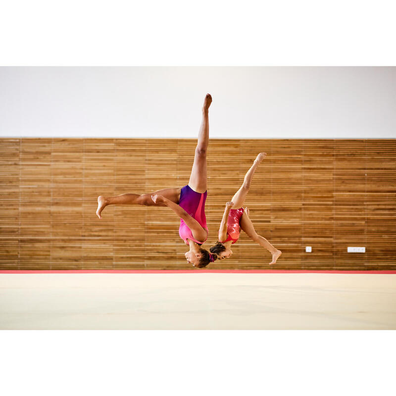 Justaucorps sans manches rose dégradé Gymnastique Artistique Féminine