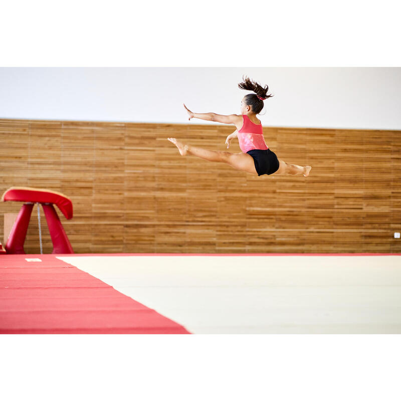 Dívčí gymnastické kraťasy 900 se štrasovými kamínky černé