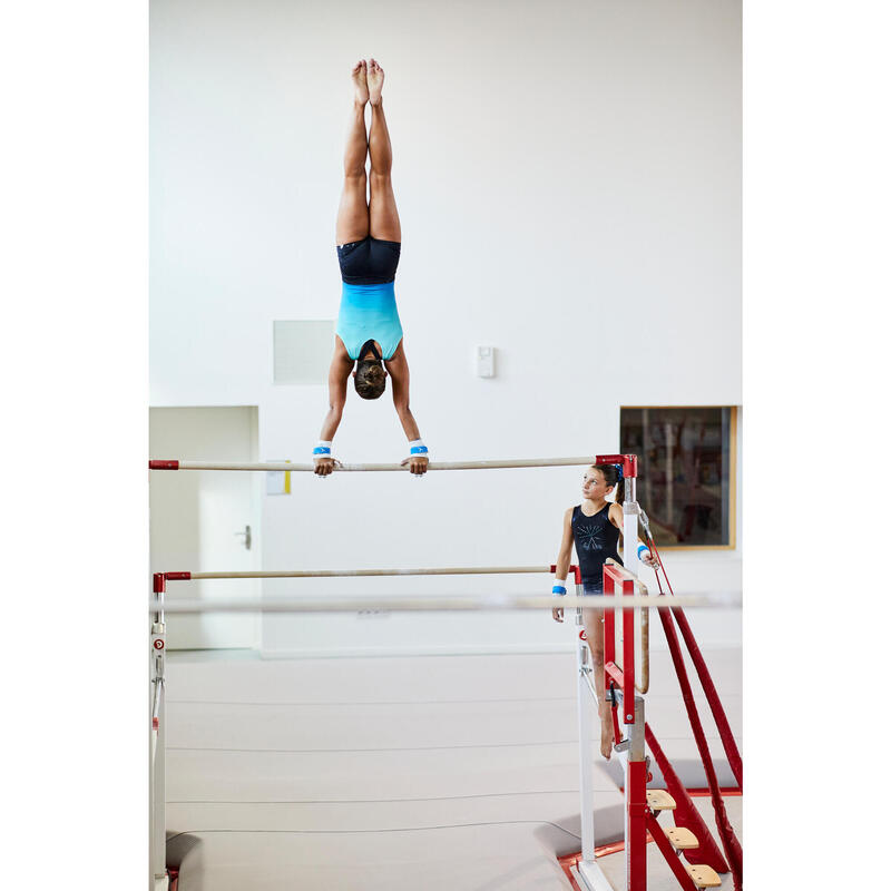 Pantaloncini ginnastica artistica 100 in tessuto  traspirante neri