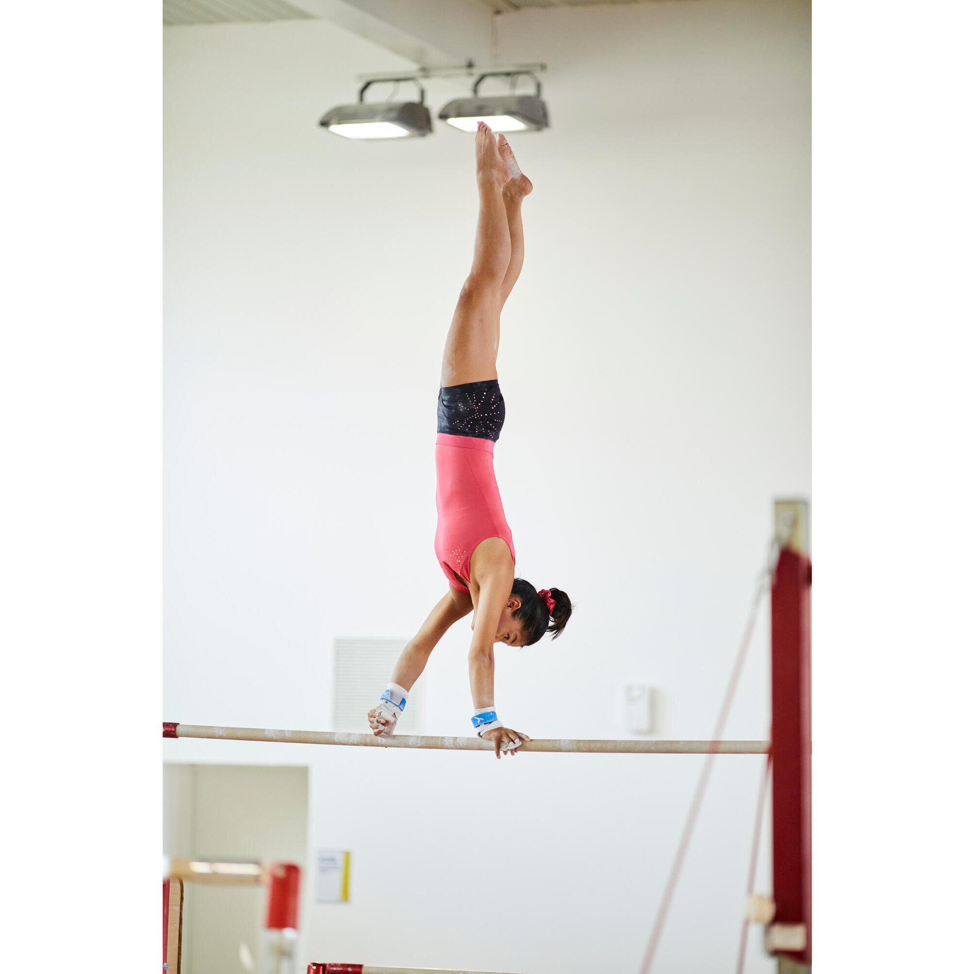 Justaucorps gym sans manches, col rond Fille - JSM 540 rose 11/12