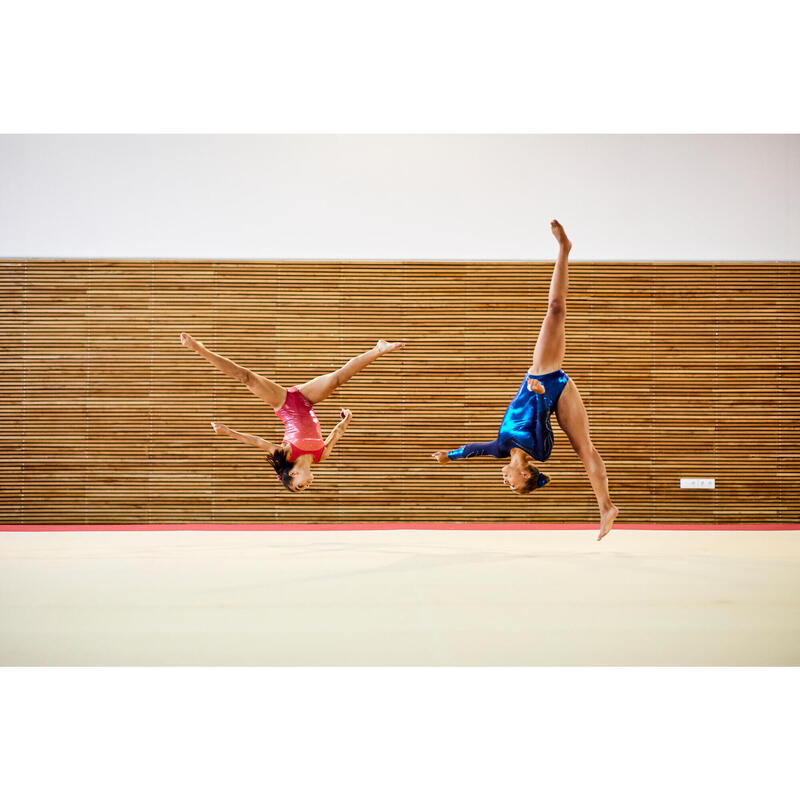 Body Gimnastică Artistică 900 Roz-Portocaliu Fete