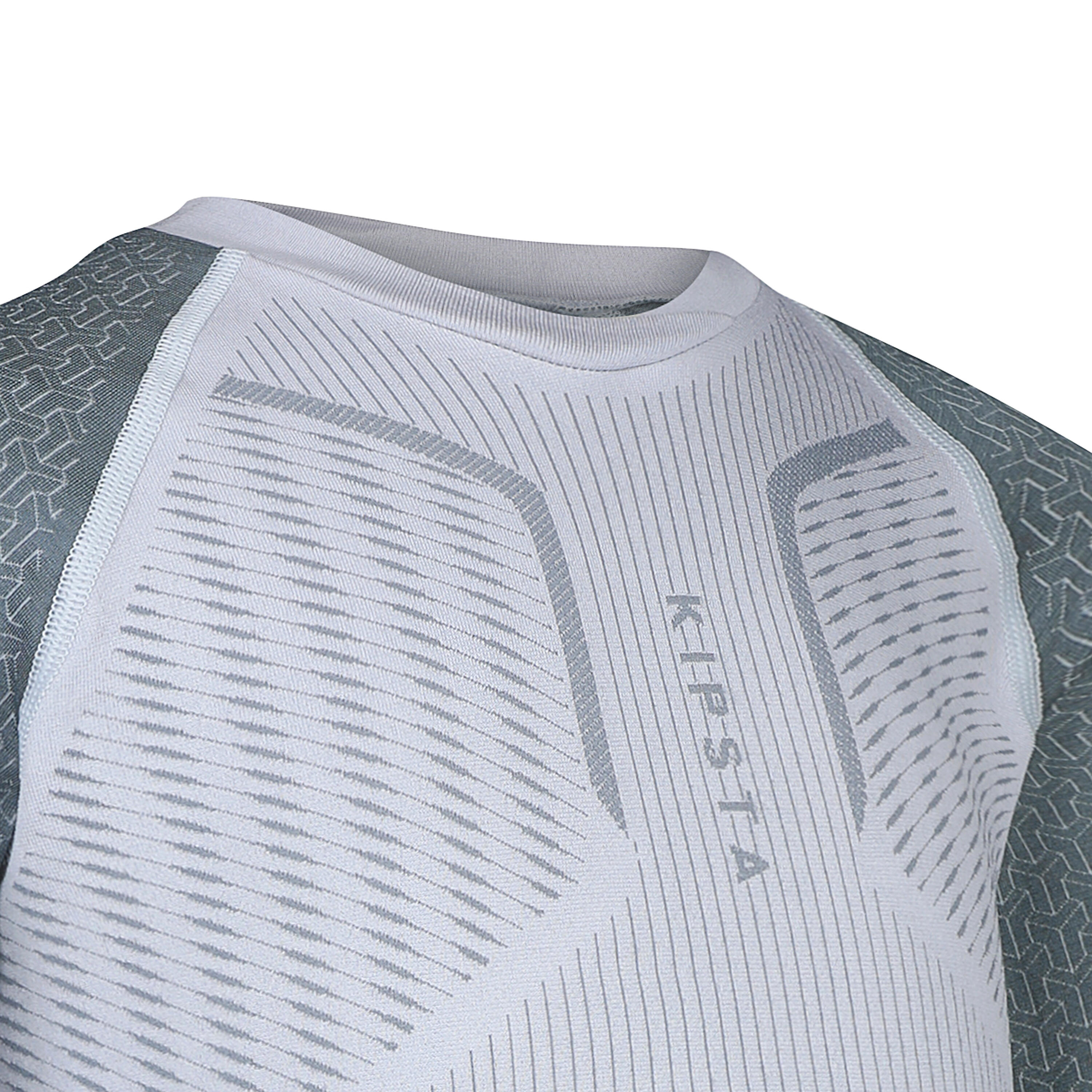 Kids' Long-Sleeved Football Base Layer Top Keepdry 500 - Grey 6/6