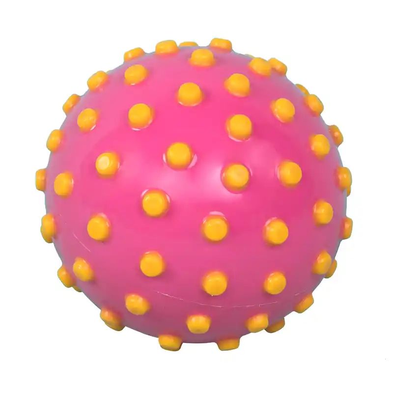 Small aquatic awakening balloon, pink with yellow dots