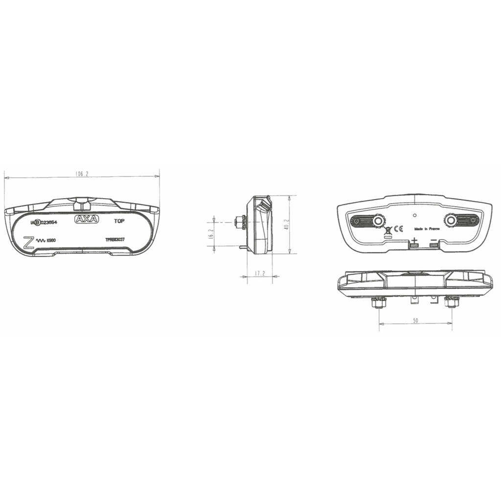 Tagumine rattatuli Slim, 50 mm