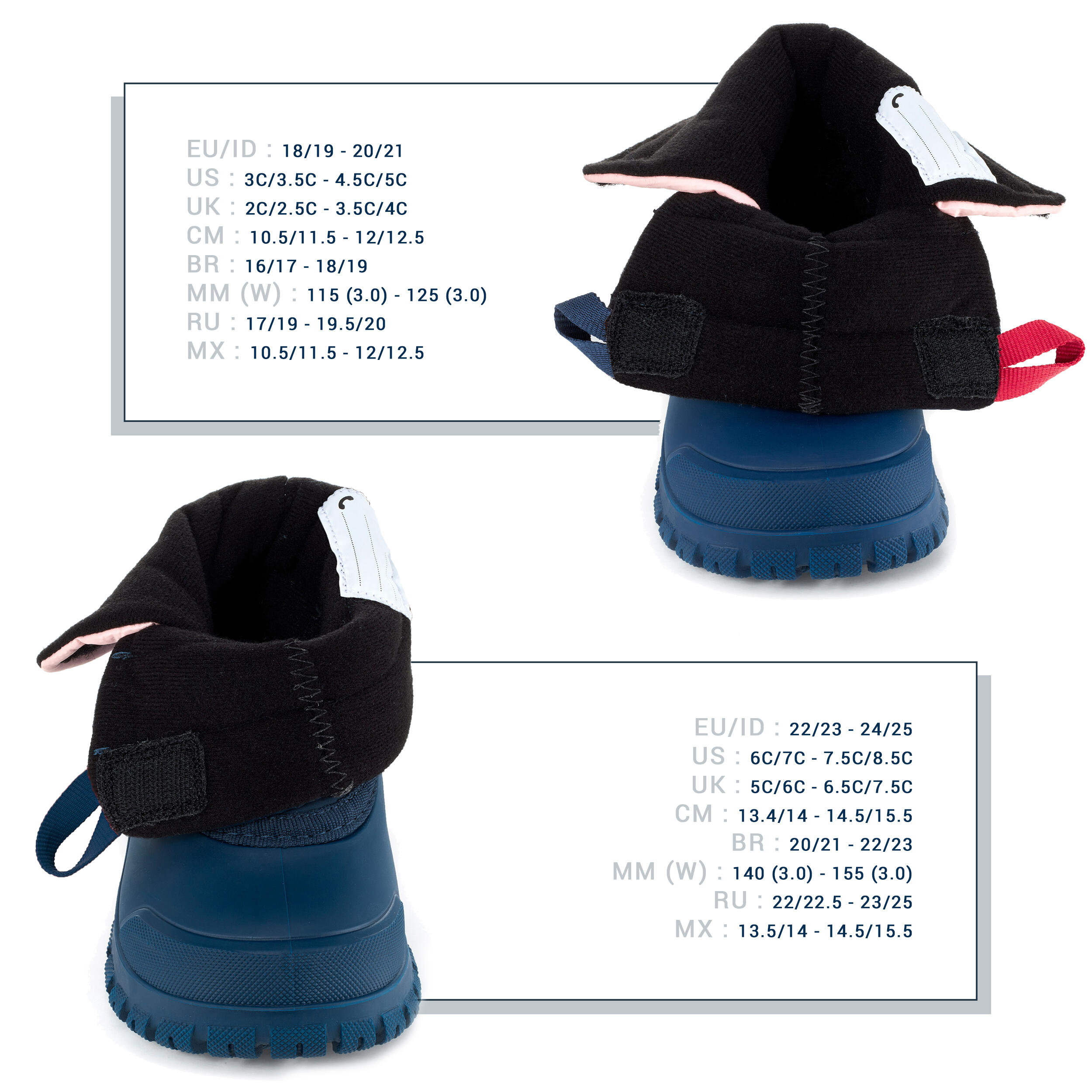 Doposci baby WARM viola e turchesi LUGIK | DECATHLON