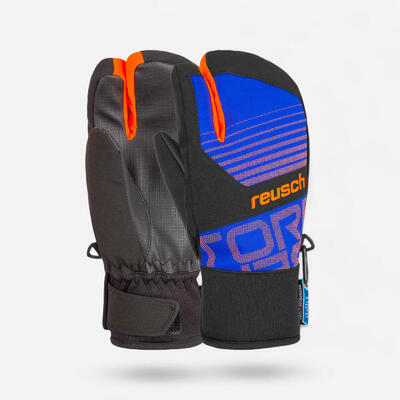 Skihandschoenen voor kinderen lobster torbenius reusch zwart blauw