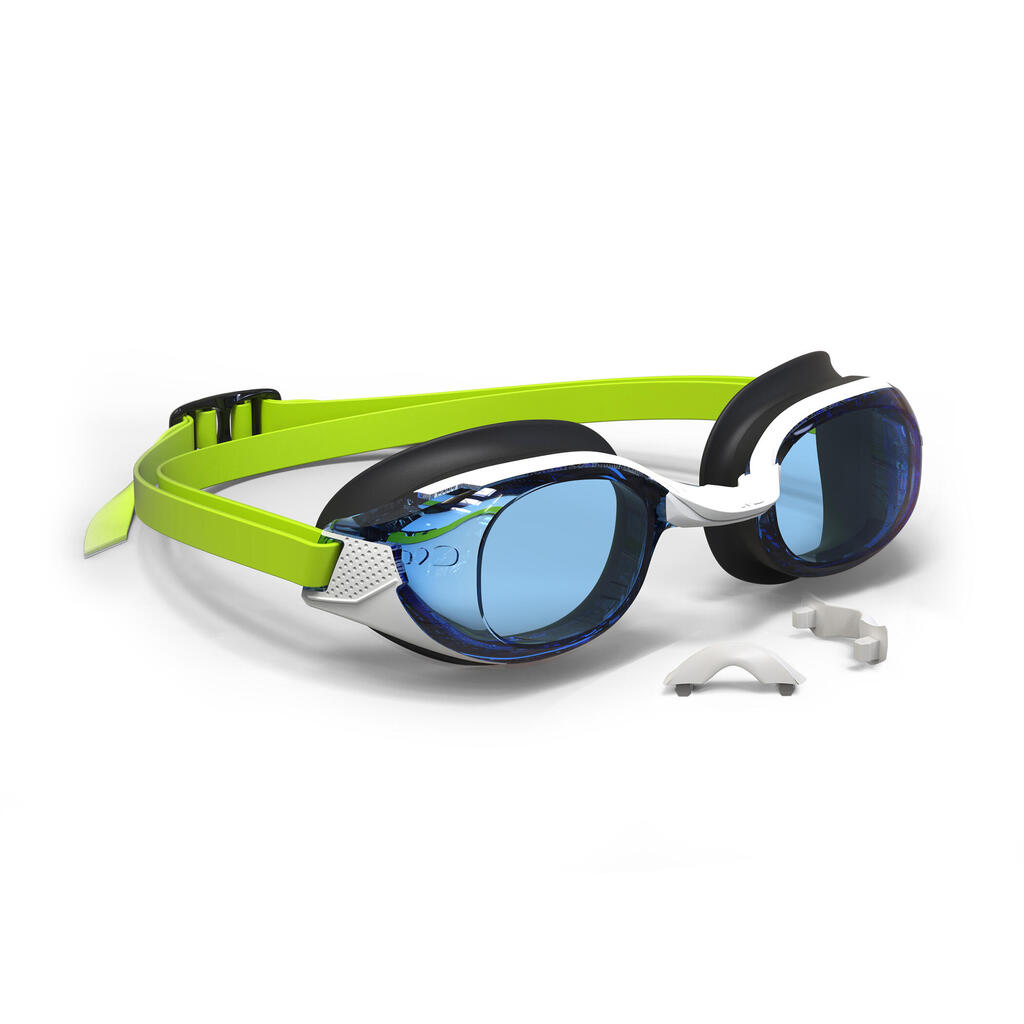 Goggles de natación negros con cristales ahumados negros unitalla Bfit