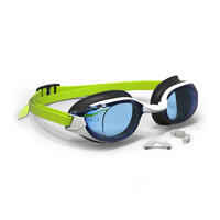 Swimming goggles BFIT - Tinted lenses - One size - White blue