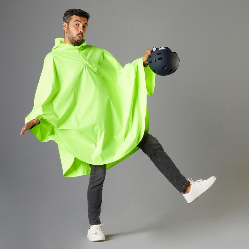 PONCHO VELO VILLE 120 JAUNE VISIBILITE EPI