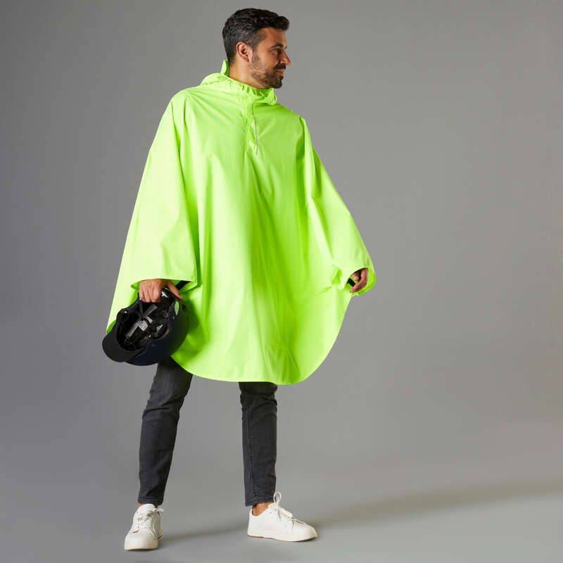 OBLAČILA IN DODATKI ZA MESTNO KOLESARJENJE V MOKREM VREMENU Ecodesign - Kolesarski dežni pončo 120 BTWIN - Ecodesign - Oblačila
