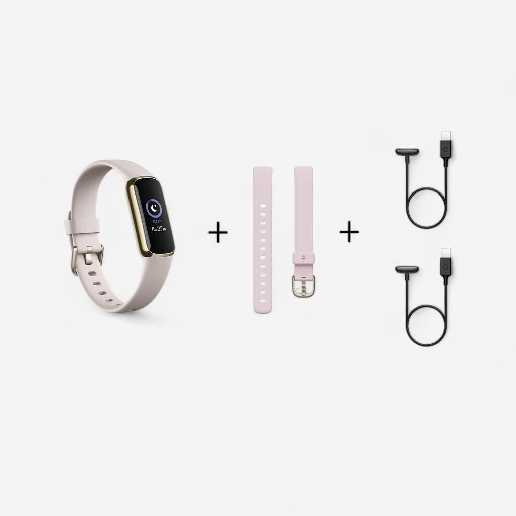 Connected Sport/Health Wristband Fitbit Luxe Christmas Pack - Gold/White