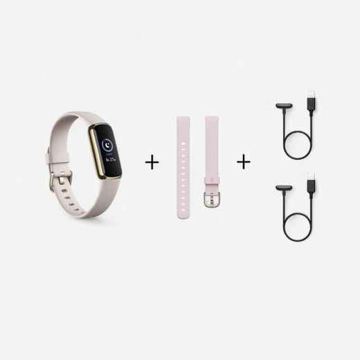 
      Connected Sport/Health Wristband Fitbit Luxe Christmas Pack - Gold/White
  