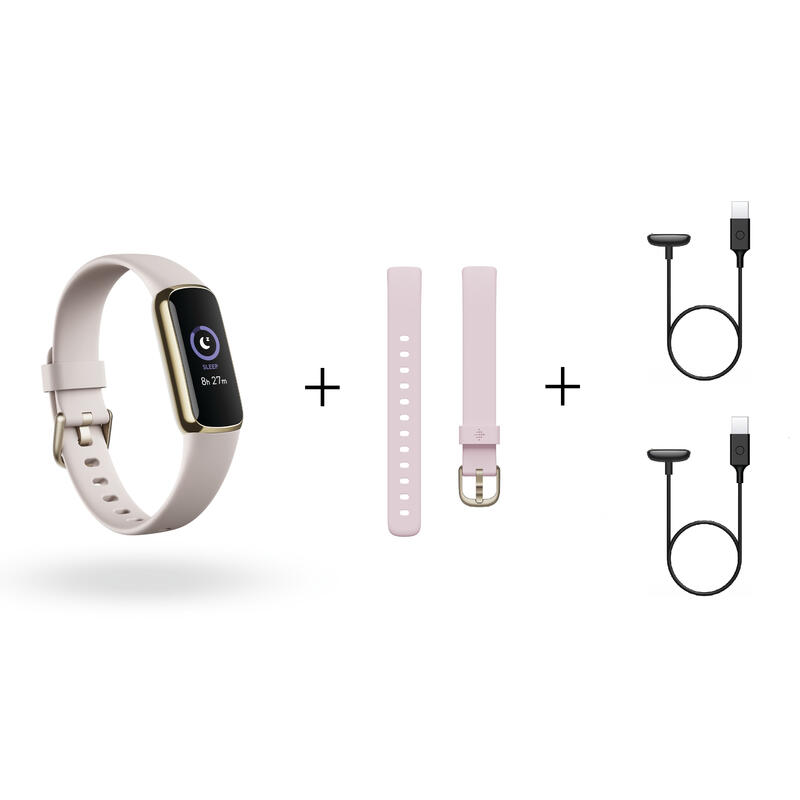 Activity tracker FITBIT LUXE confezione Natalizia oro-bianco