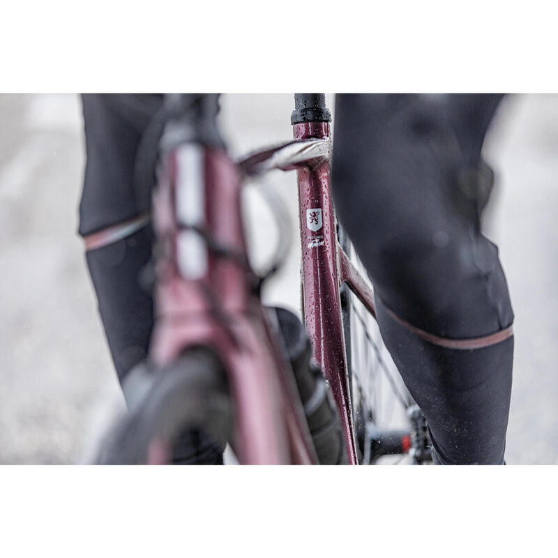 Women's Road bike Van Rysel EDR Carbon Disc 105 - burgundy