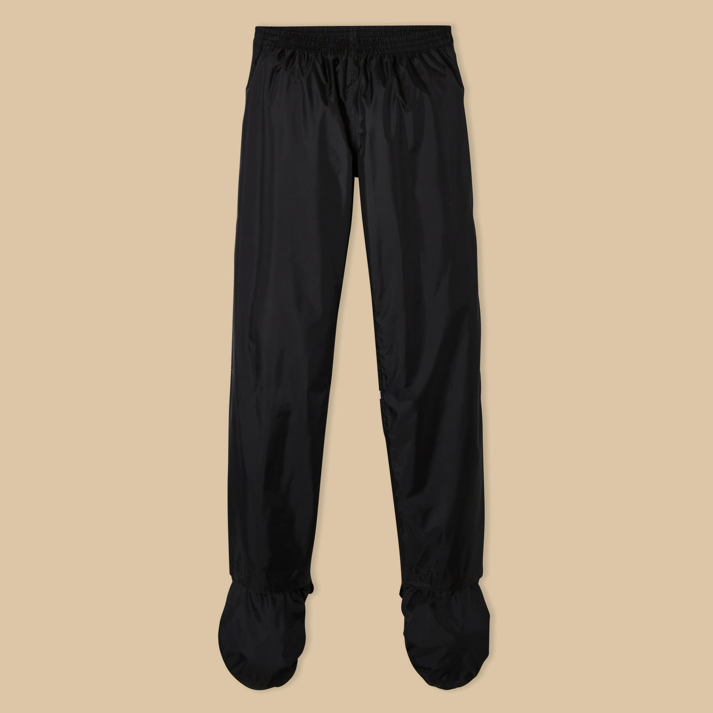 Cubrepantalon para ciclismo urbano impermeable negro con cubrecalzado 100 Decathlon