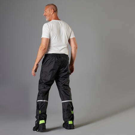 Верхні штани 100 для велоспорту для захисту від дощу чорні