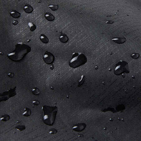 Dviratininko lietaus antkelnės su integruotais antbačiais „100“, juodos