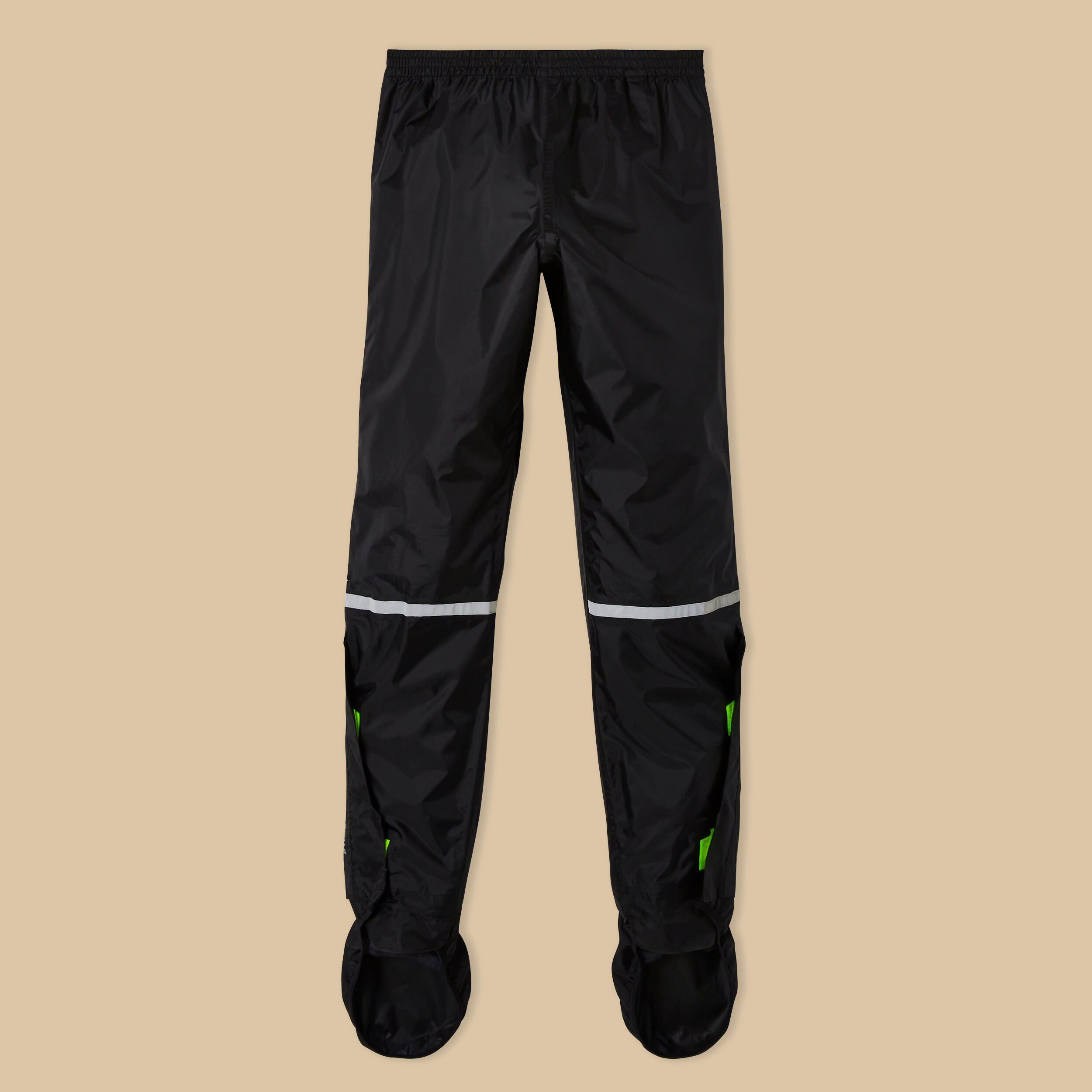 City Cycling Rain Overpants + Overshoes - 100 - [EN] smoked black - Btwin -  Decathlon