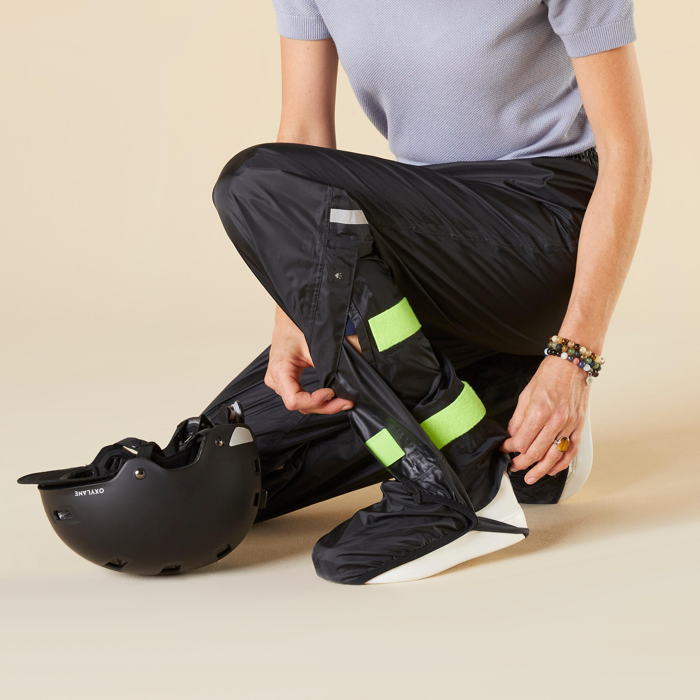 City Cycling Rain Overpants + Overshoes - 100 - BTWIN