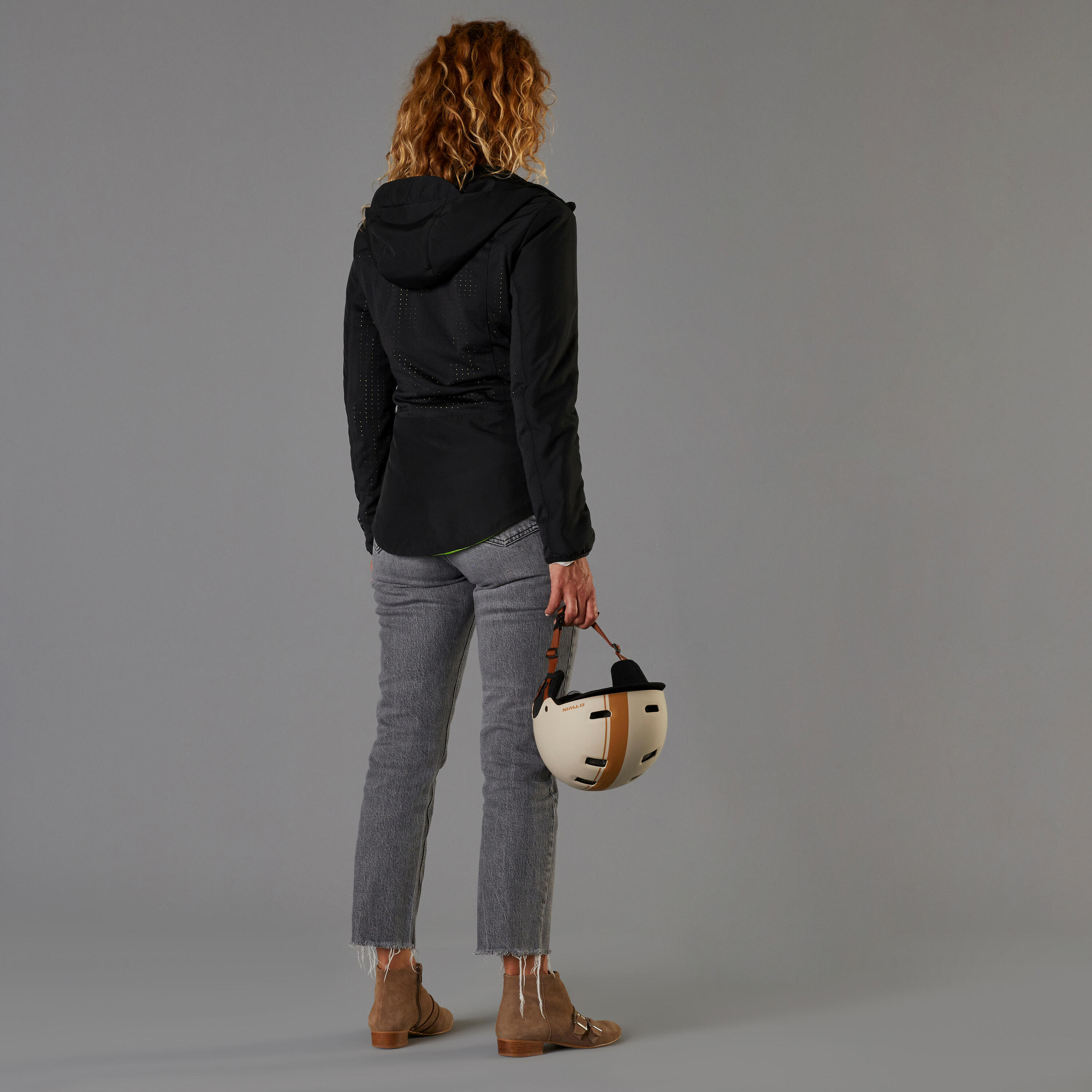 CHAQUETA DE CICLISMO INVIERNO MUJER REVERSIBLE ELOPS 500 ALTA