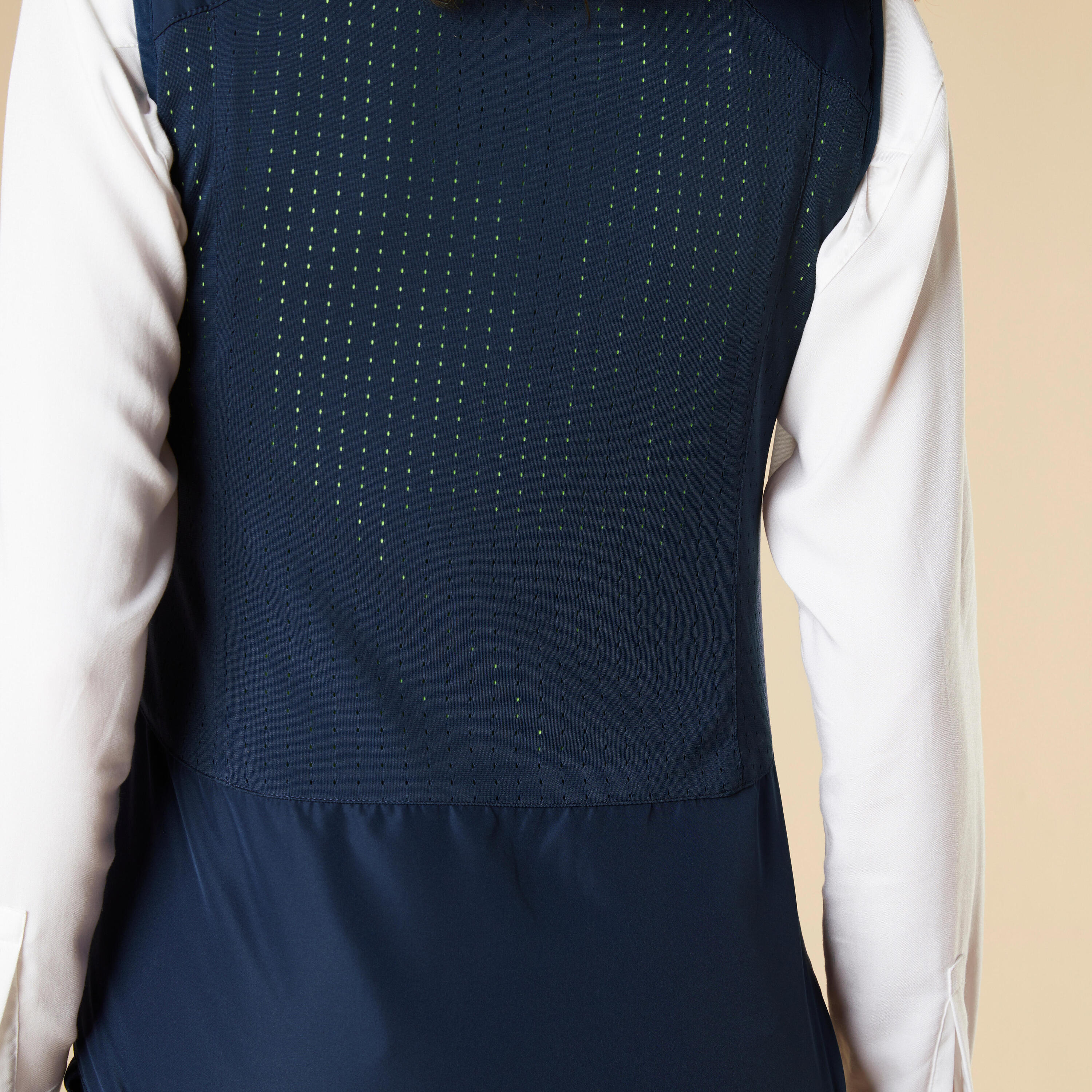 Gilet ciclismo donna 560 DPI fluo blu reversibile 13/19