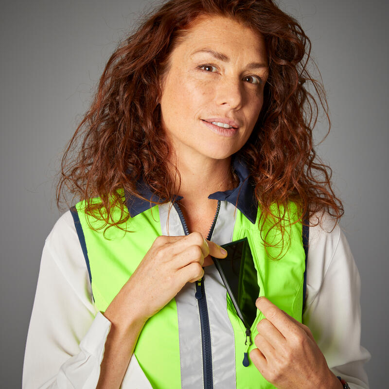 GILET VELO SANS MANCHE REVERSIBLE CERTIFIE EPI VISIBILITE JOUR NUIT 560 FEMME