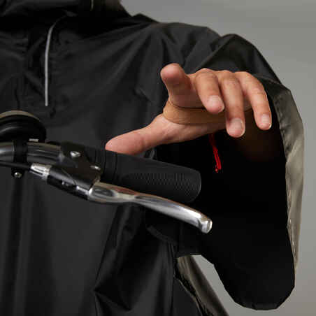 Poncho impermeable ciclismo urbano 100 negro