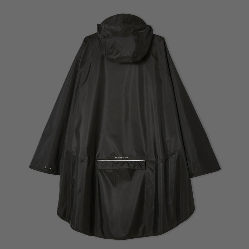 Poncho impermeable ciclismo urbano 100 negro