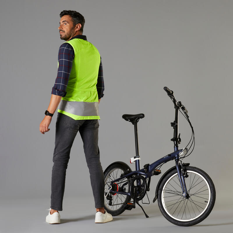 GILET VELO SANS MANCHE REVERSIBLE CERTIFIE EPI VISIBILITE JOUR NUIT 560 HOMME