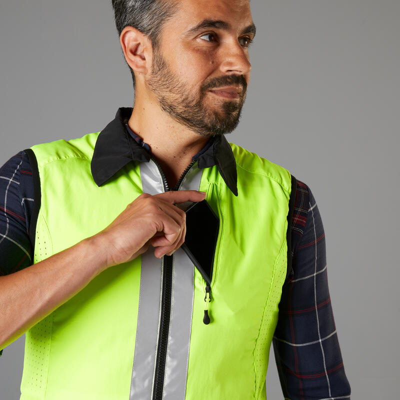 GILET VELO SANS MANCHE REVERSIBLE CERTIFIE EPI VISIBILITE JOUR NUIT 560 HOMME