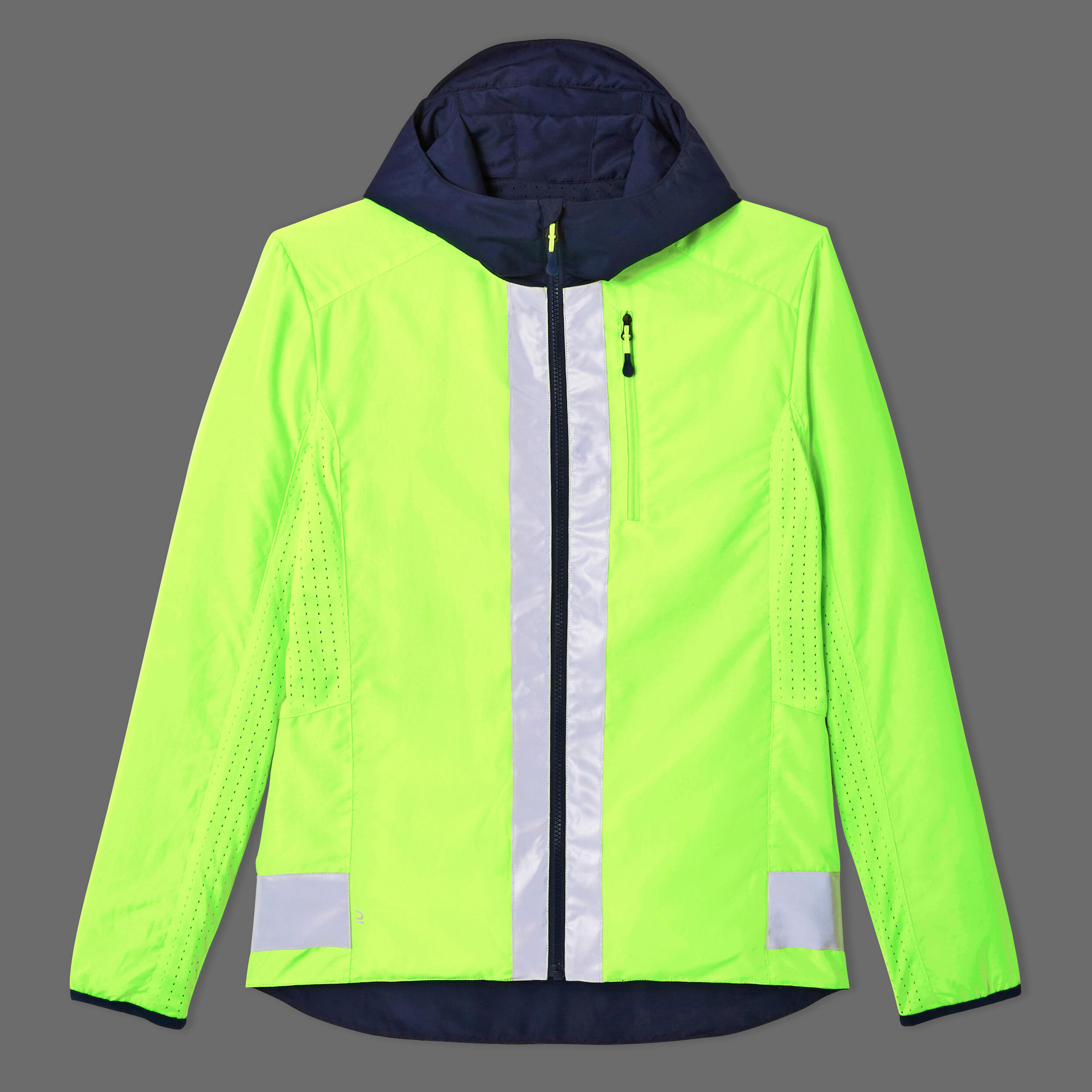 CHAQUETA CICLISMO INVIERNO HOMBRE REVERSIBLE ELOPS 500 ALTA VISIBILIDAD EN1150 16/19