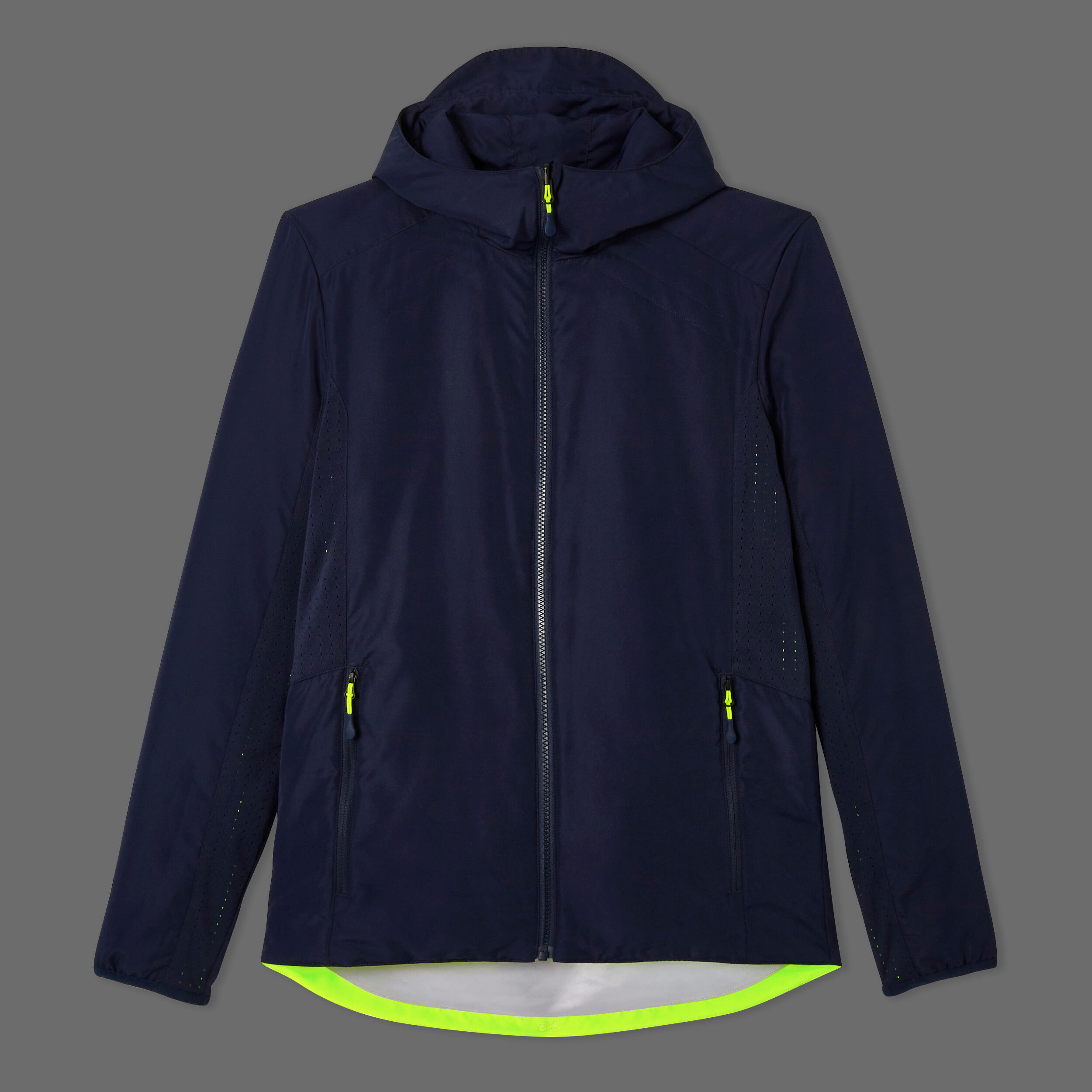 CHAQUETA CICLISMO INVIERNO HOMBRE REVERSIBLE ELOPS 500 ALTA VISIBILIDAD EN1150 15/19