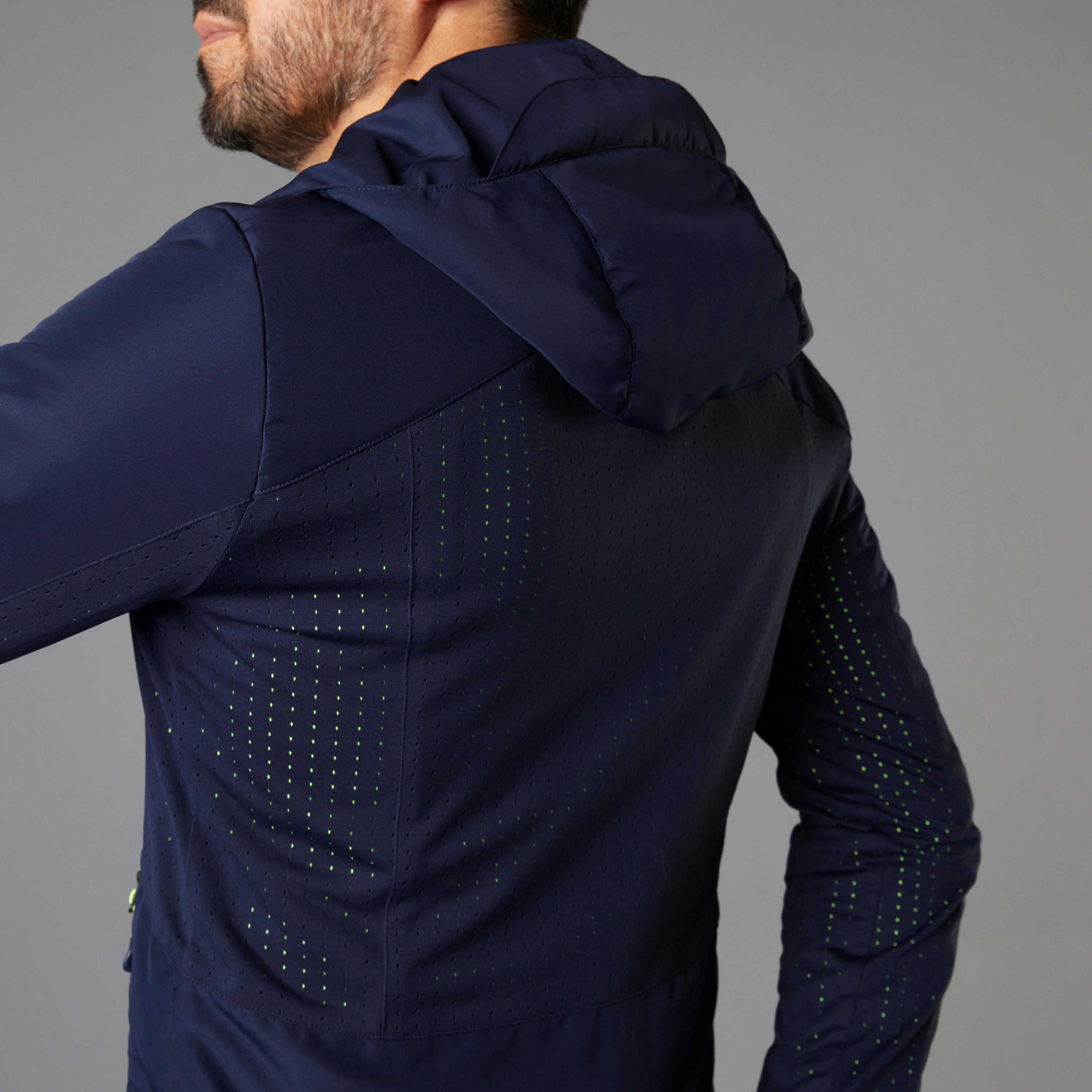 CHAQUETA CICLISMO INVIERNO HOMBRE REVERSIBLE ELOPS 500 ALTA VISIBILIDAD EN1150 14/19
