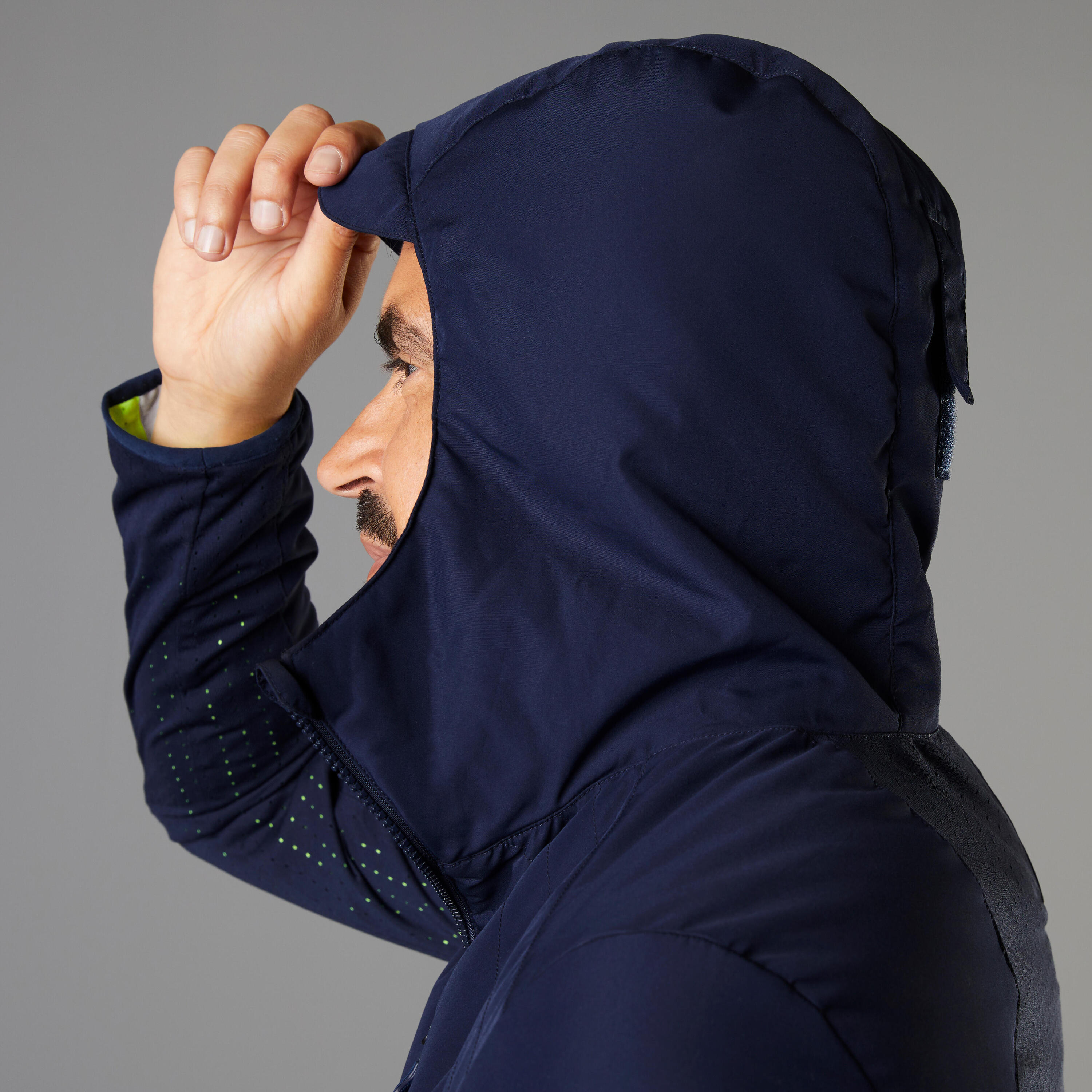 CHAQUETA CICLISMO INVIERNO HOMBRE REVERSIBLE ELOPS 500 ALTA VISIBILIDAD EN1150 13/19
