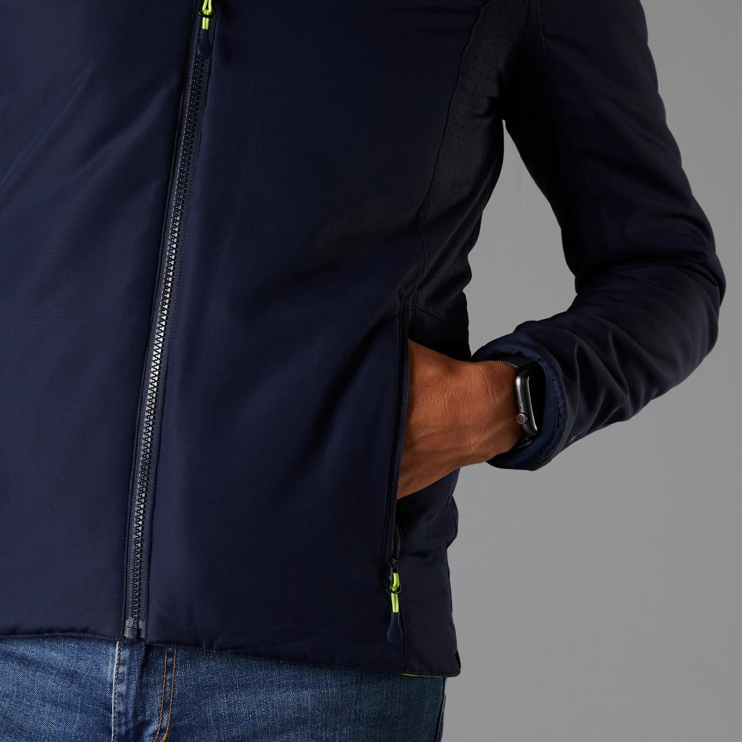 CHAQUETA CICLISMO INVIERNO HOMBRE REVERSIBLE ELOPS 500 ALTA VISIBILIDAD EN1150 11/19