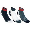 Adult Mid Ankle Tennis Socks RS160 Tri-Pack - Red/White/Grey