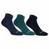 Adult Tennis Socks Mid Ankle x3 - RS160 Blue Green